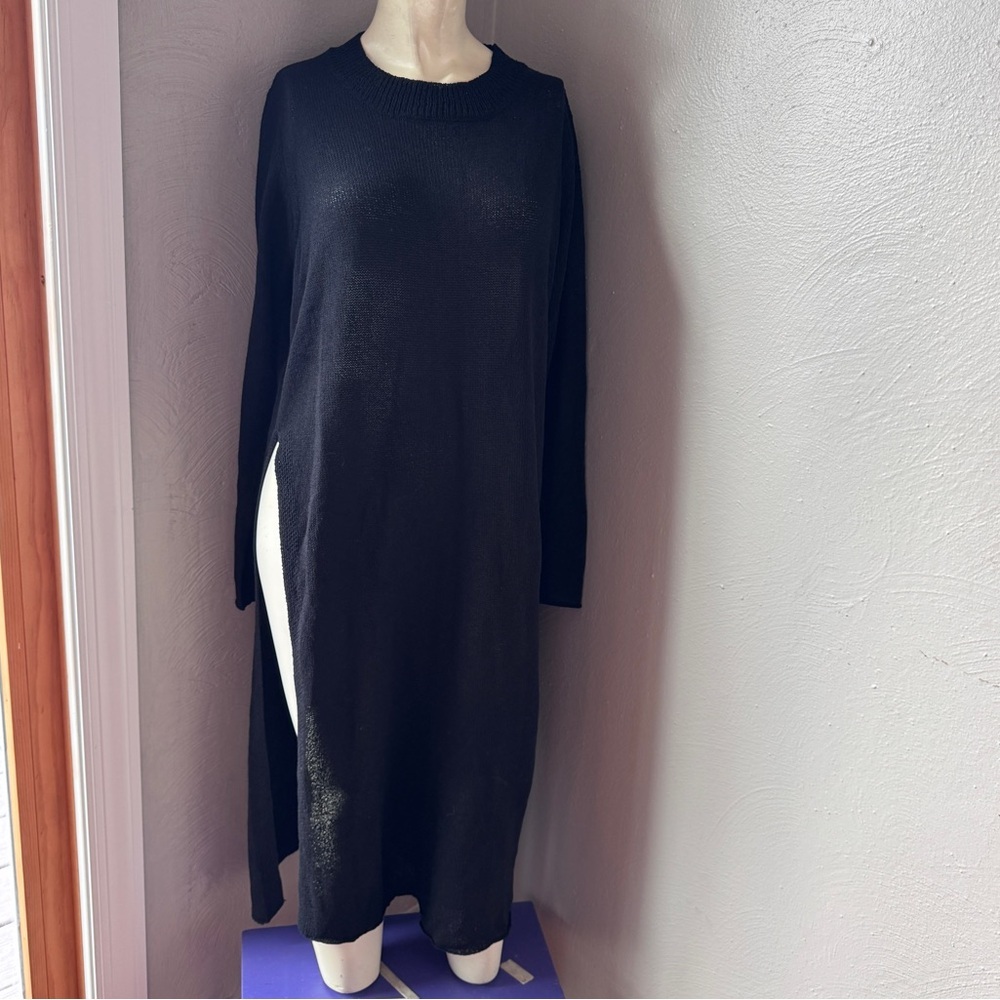 All : row sophia sweater dress long black size small nwt